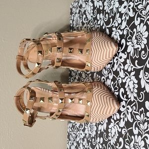 Shoe Republic LA Strappy Studded Heels